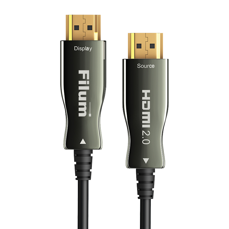 Кабель интерфейсный HDMI Filum FL-AOC-HDMI2.0-50M активный, оптический, 50 м, 4K/60HZ,  v.2.0, ARC, 19M/19M, черный,  коробка