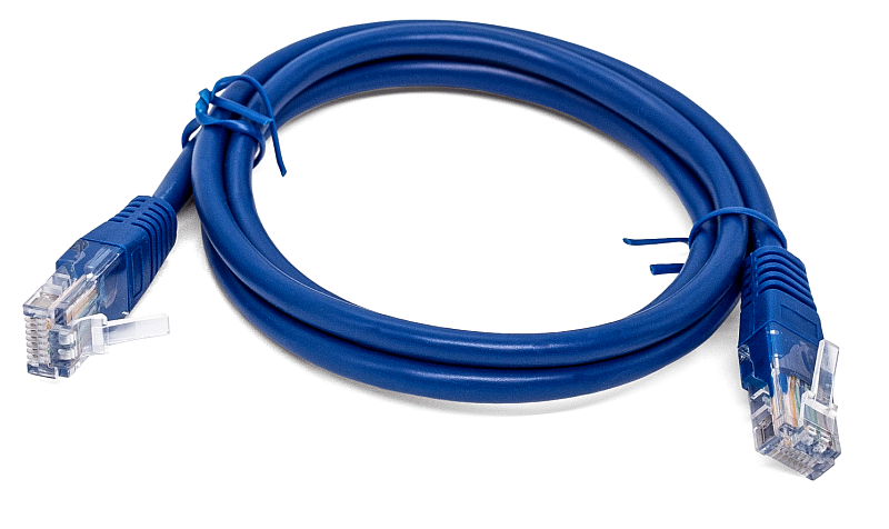 Кабель патч-корд U/UTP 6 кат. 1м Filum FL-U6-1M-BL 26AWG(7x0.16 мм), омедненный алюминий (CCA), PVC, синий