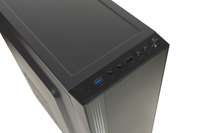 Корпус ATX Filum S17 черный, без БП, RGB strip, USB 3.0
